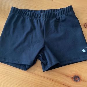 Black thin waistband Destira gymnastics shorts women’s XS